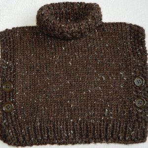 Hand Knit Aura Pullover Poncho Size 18M - 2T